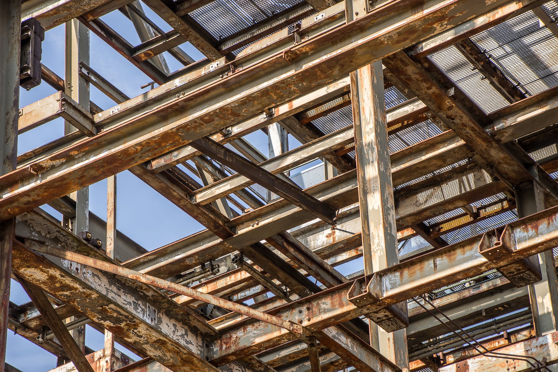 steel corroded structure of building